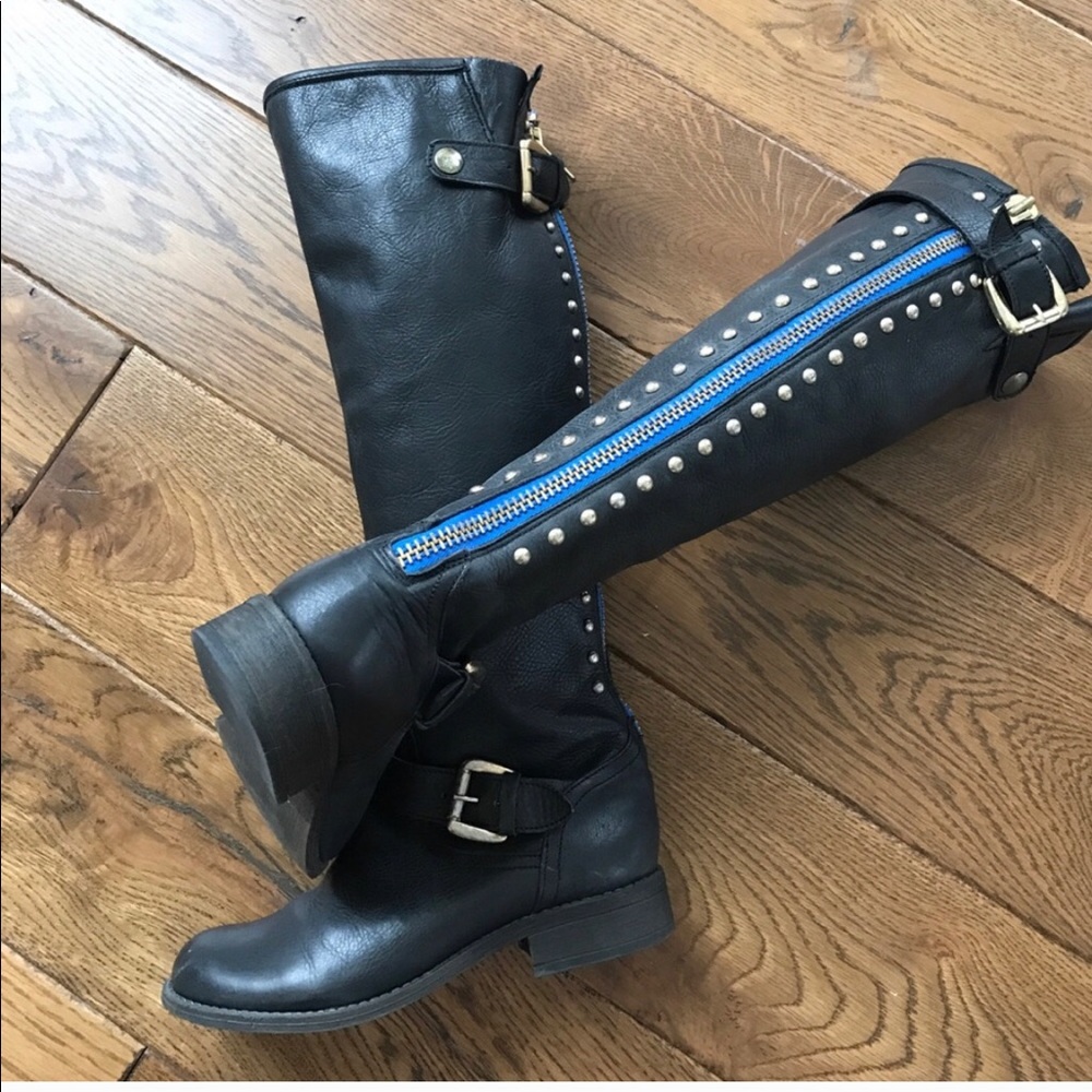 Steve Madden Lynet black leather boots